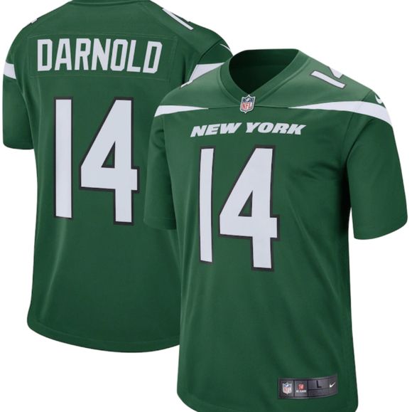 Men New York Jets #14 Sam Darnold Nike Gotham Green Game NFL Jersey->new york jets->NFL Jersey
